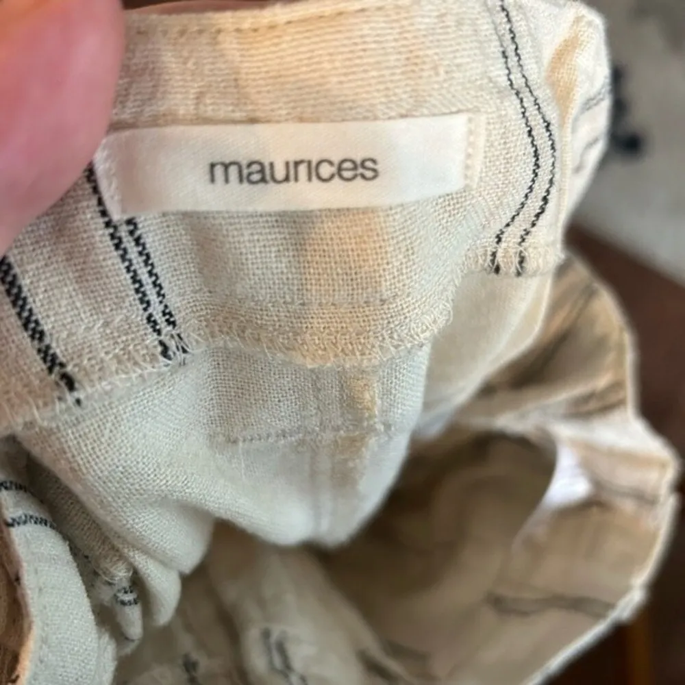 Maurices‎ Cream and Black Linen Skirt size 12 - Image 7