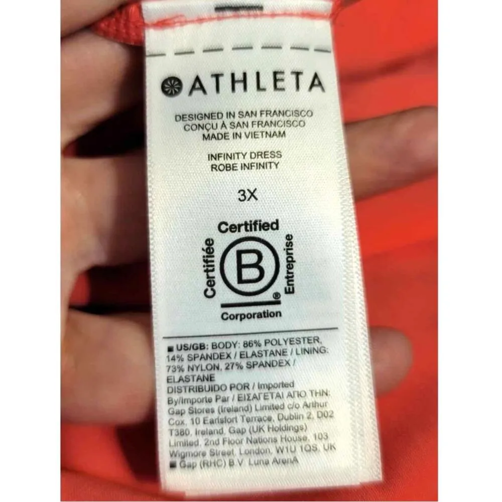 Athleta Infinity Dress with Built in Shorts Coral Petal Plus 3X NEW - Image 6