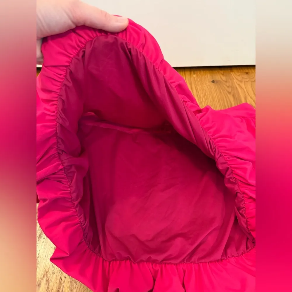 SPANX Flamingo Hot Pink Bubble Swim Skirt Cover Up - Large - Image 7