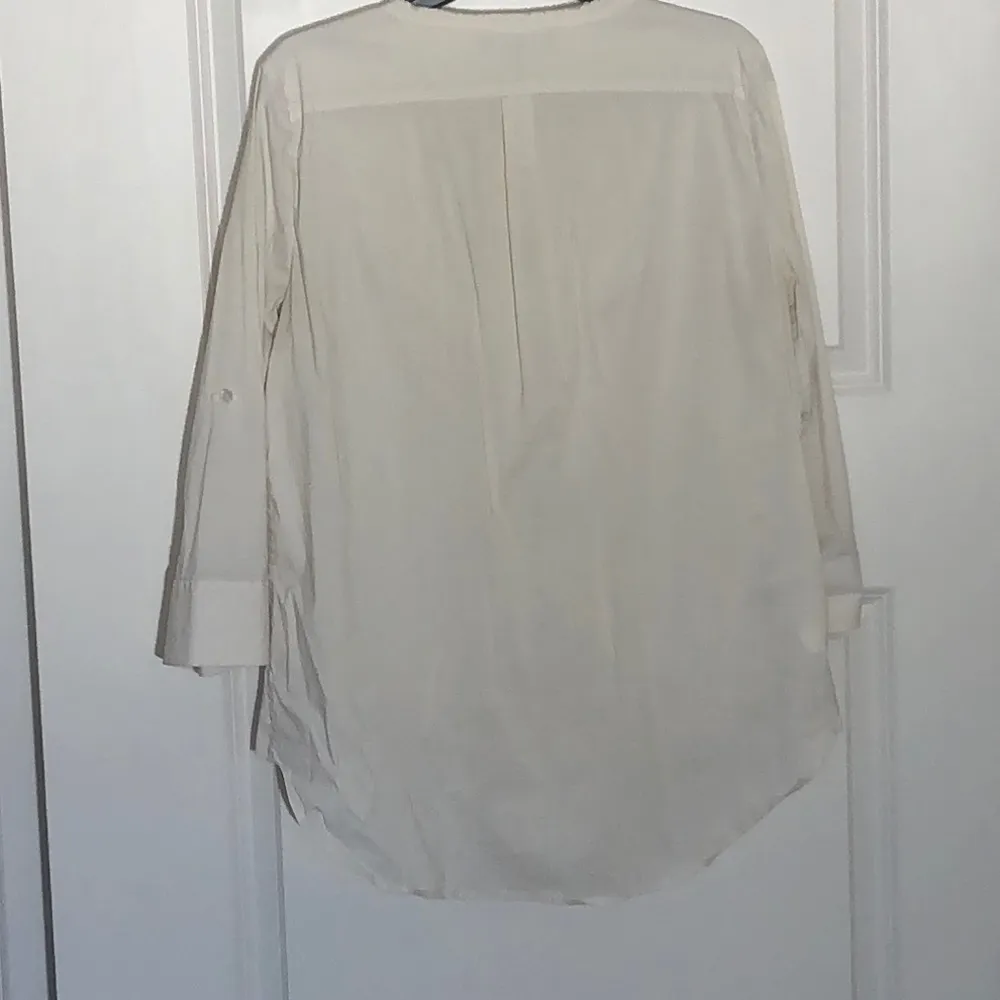 BCBG Maxazria White Cotton Tunic Large - Image 6