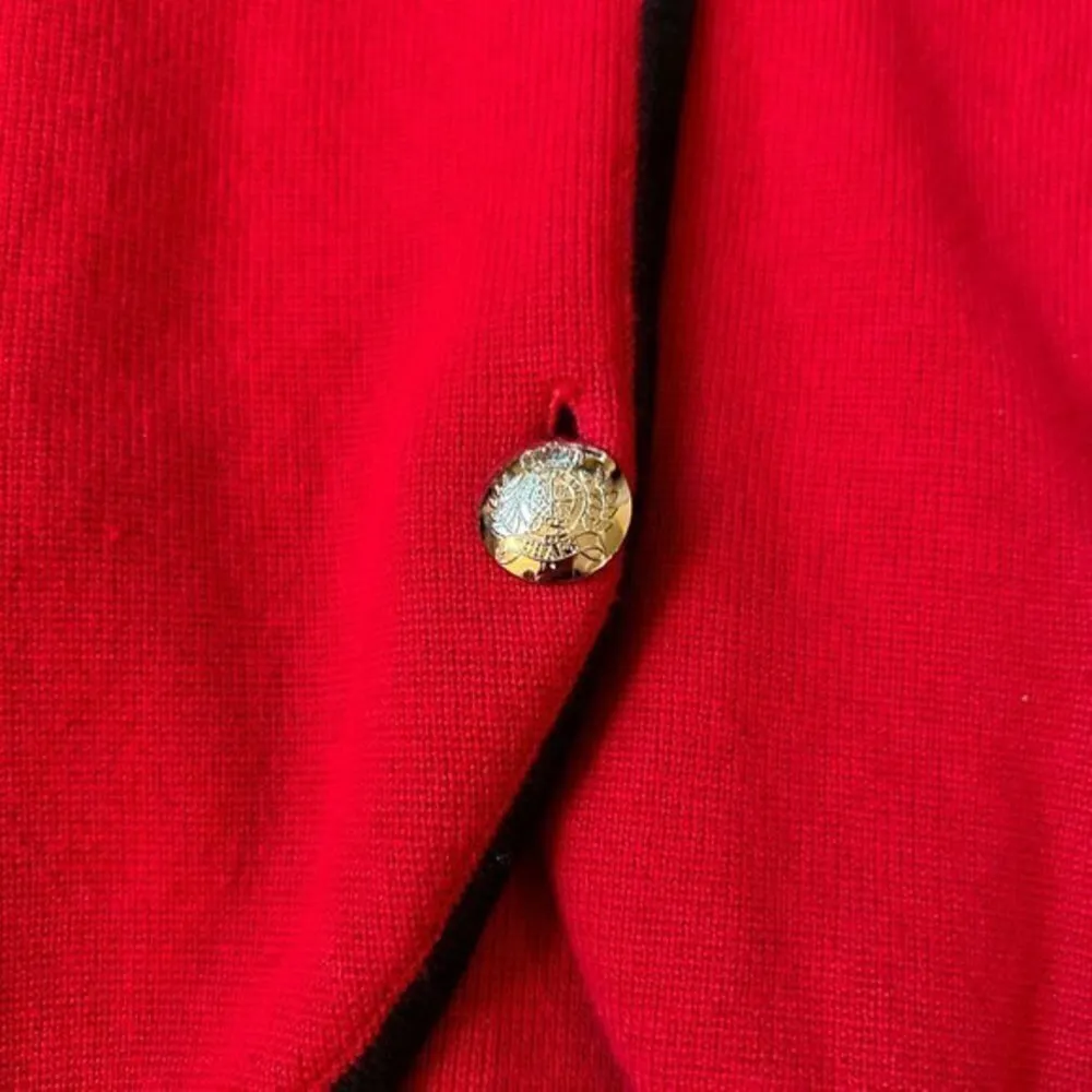 Chaps Women's Red Knit Button Down Cardigan Coat Plus Size 1X - Image 5