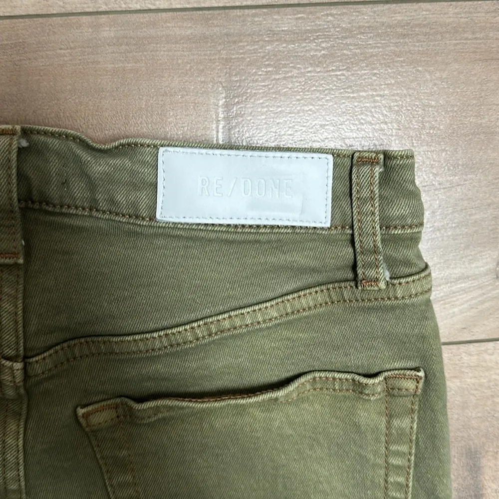 RE/DONE 70”s High Rise Stove Pipe Jeans in Sage Green Size 26 - Image 12