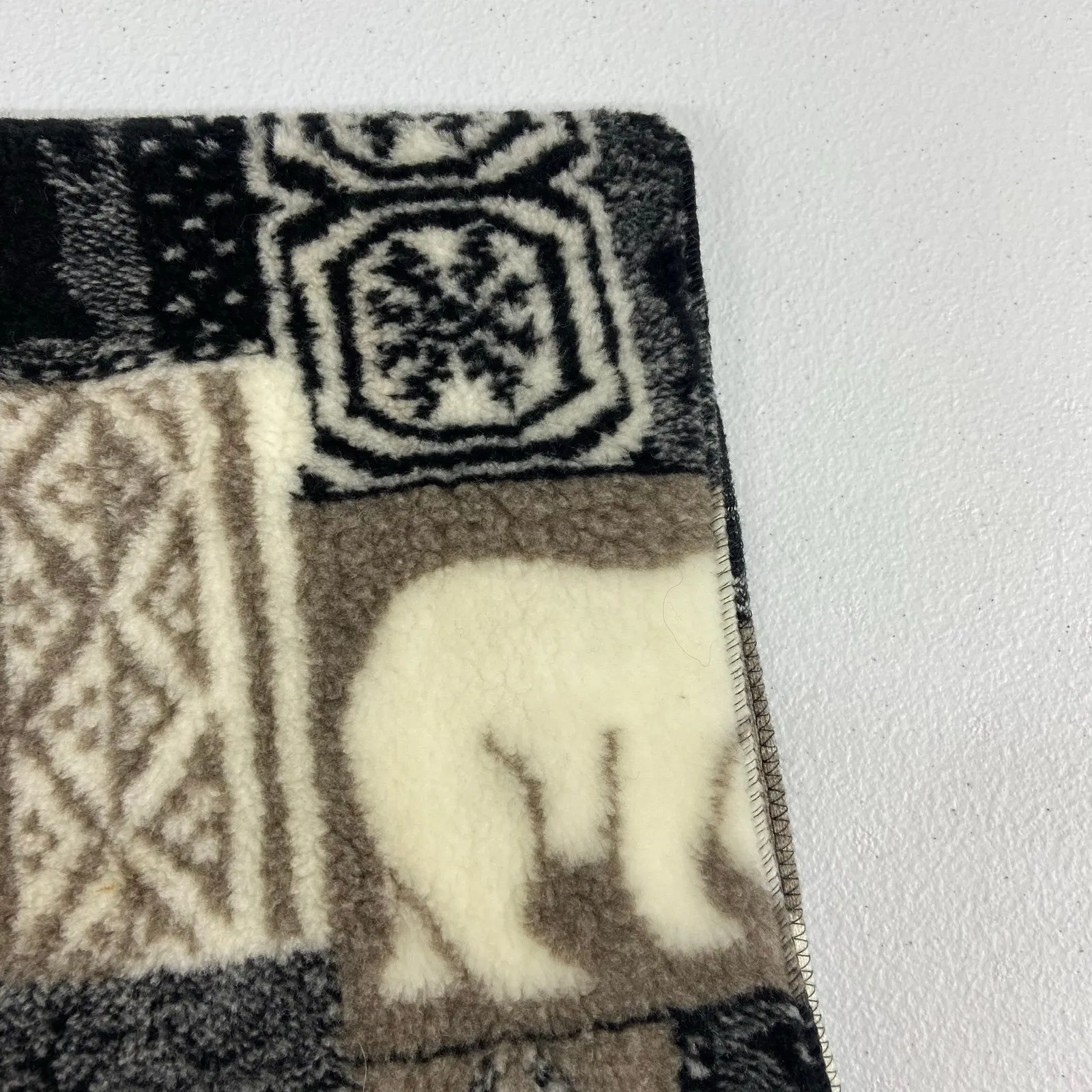 Vintage adult unisex soft fleece deer‎ polar bear warm winter scarf accessories - Image 3