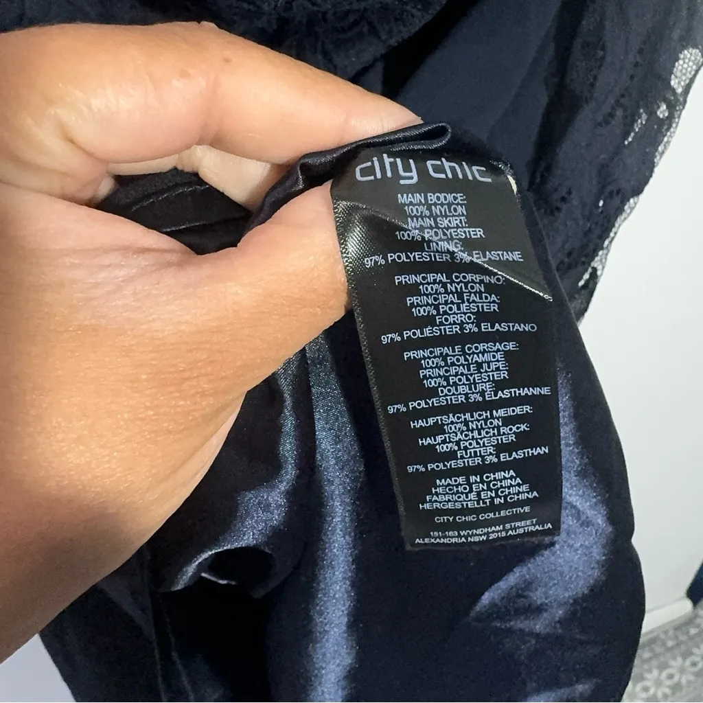 NWT‎ City Chic Romantic Rosa Maxi Dress In Navy Size XL/22 - Image 4