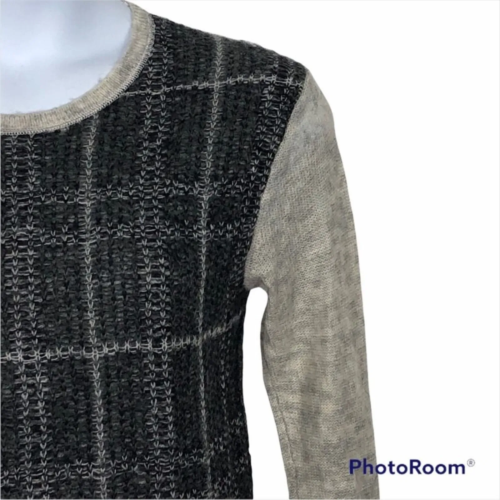 Ann Taylor LOFT Mohair Blend Grey Crew Neck Sweater Cozy Knit Size M - Image 5
