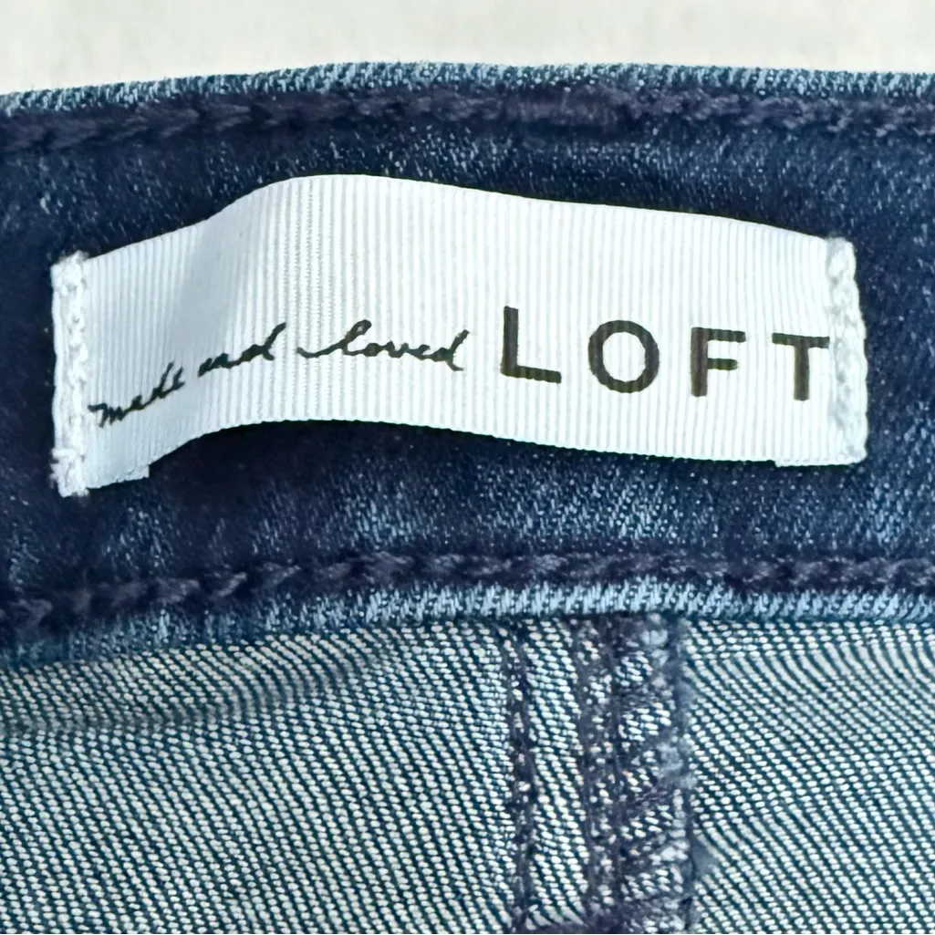 Loft  Dark Indigo Cropped Jeans - Image 5