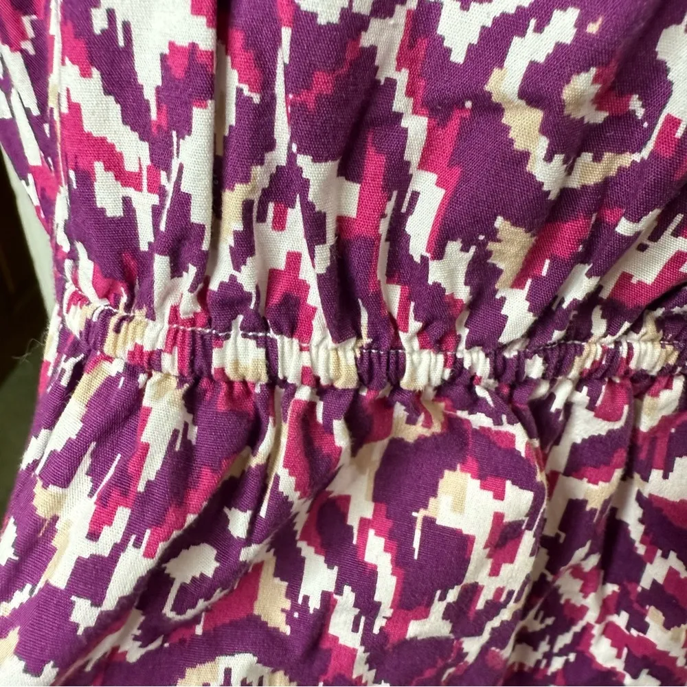 Motherhood Maternity Dress Size Medium Geometric Double V Neck Knee Length Purple - Image 6
