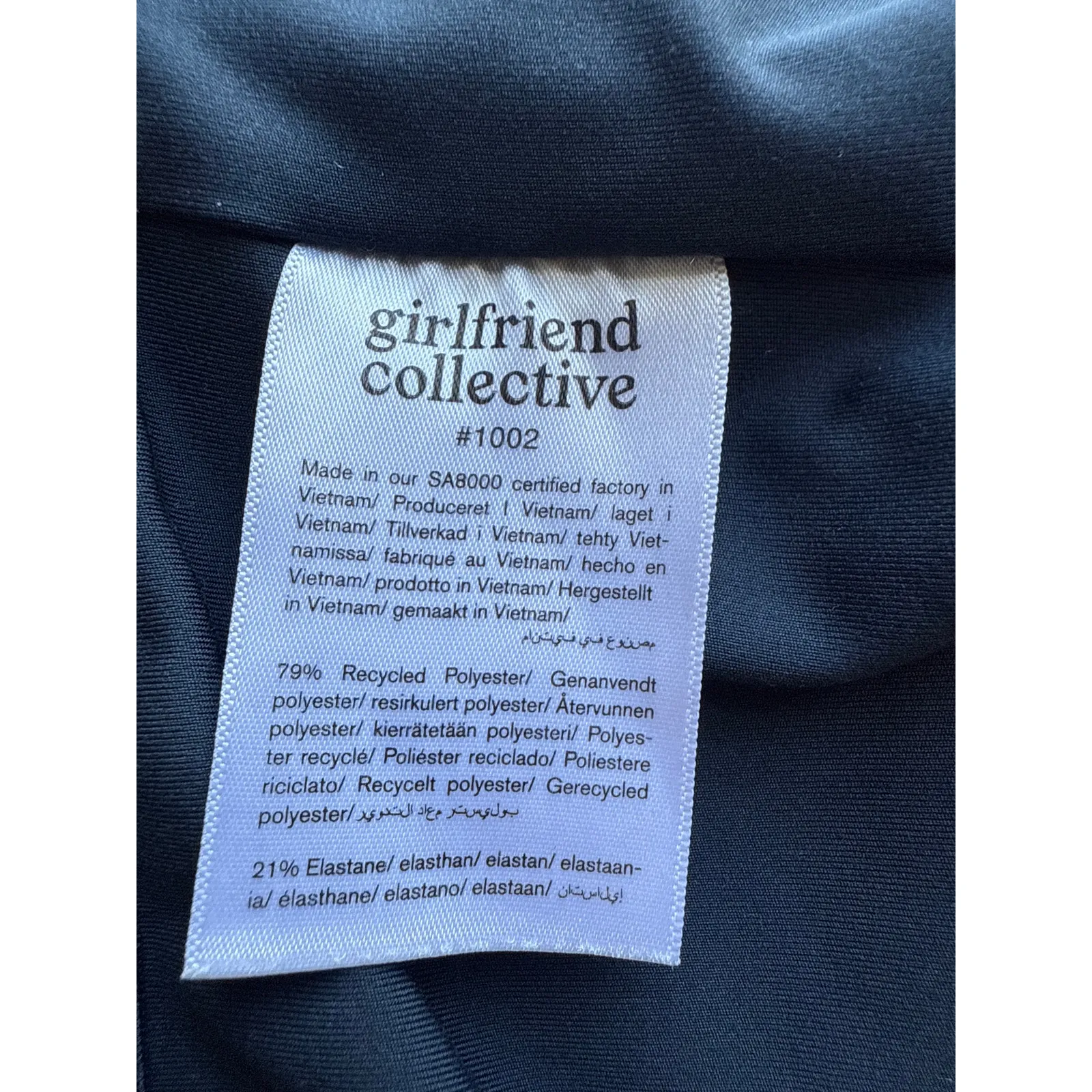 Girlfriend Collective Paloma Compression Bra in Navy Blue Size XL - Image 6