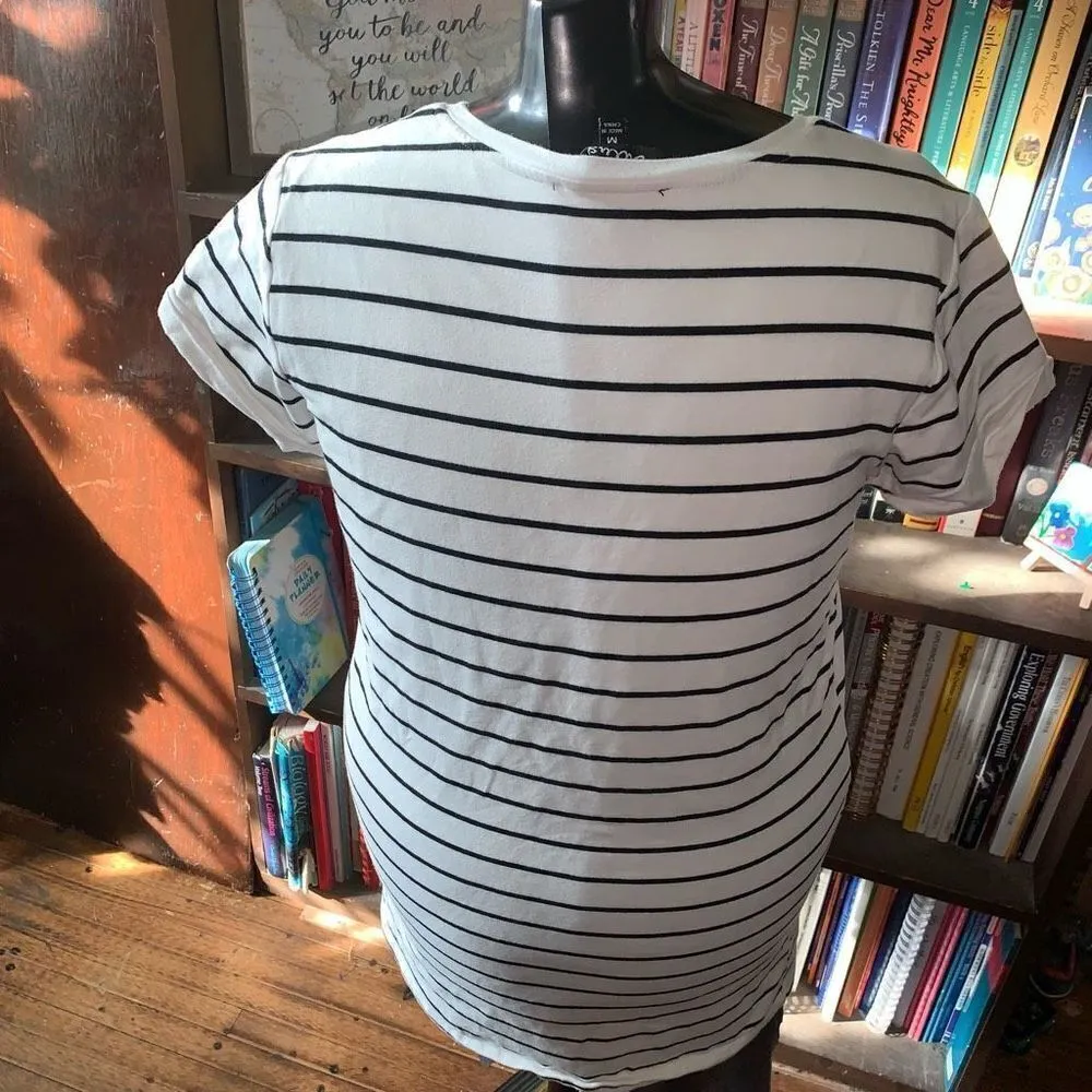 Lulu’s Cafe Society cream & black comfortable M T-shirt dress - Image 3