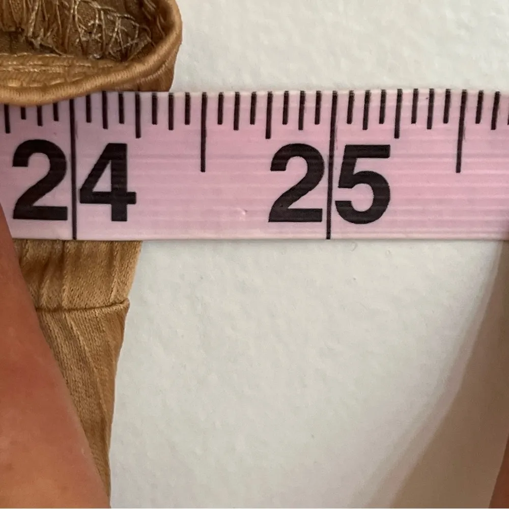 Women’s Nine West Button‎ Front Ruffle Sleeve Tank Top Size 2XL Goldish Bronze - Image 7