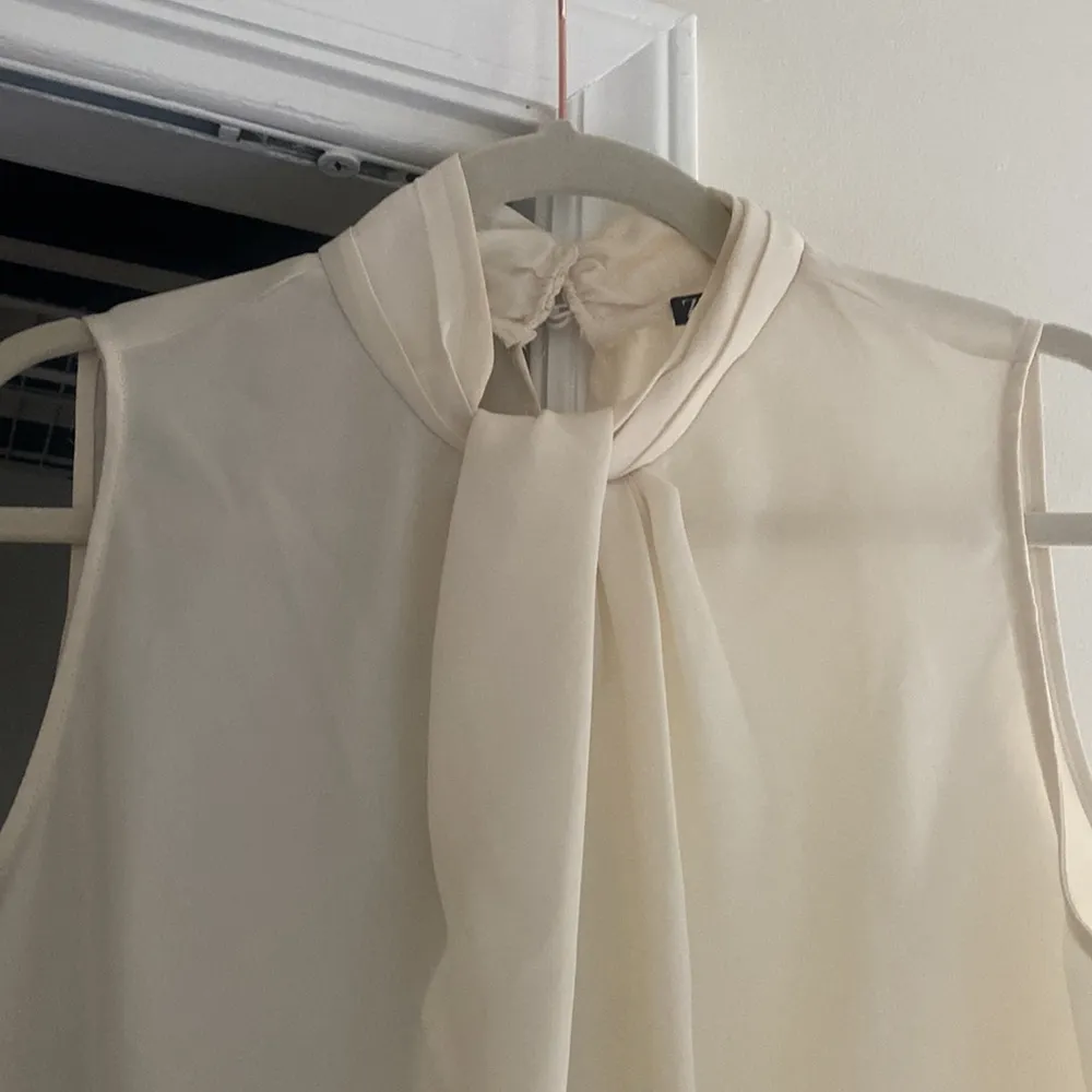 Zara High Neck Silk Dress Sleeveless Blouse - Image 2