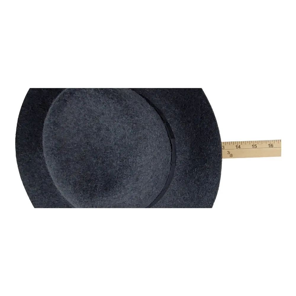 Nordstrom Fedora Hat Blue 100% Wool One Size Wide Brim Festival Bohemian Classic - Image 3