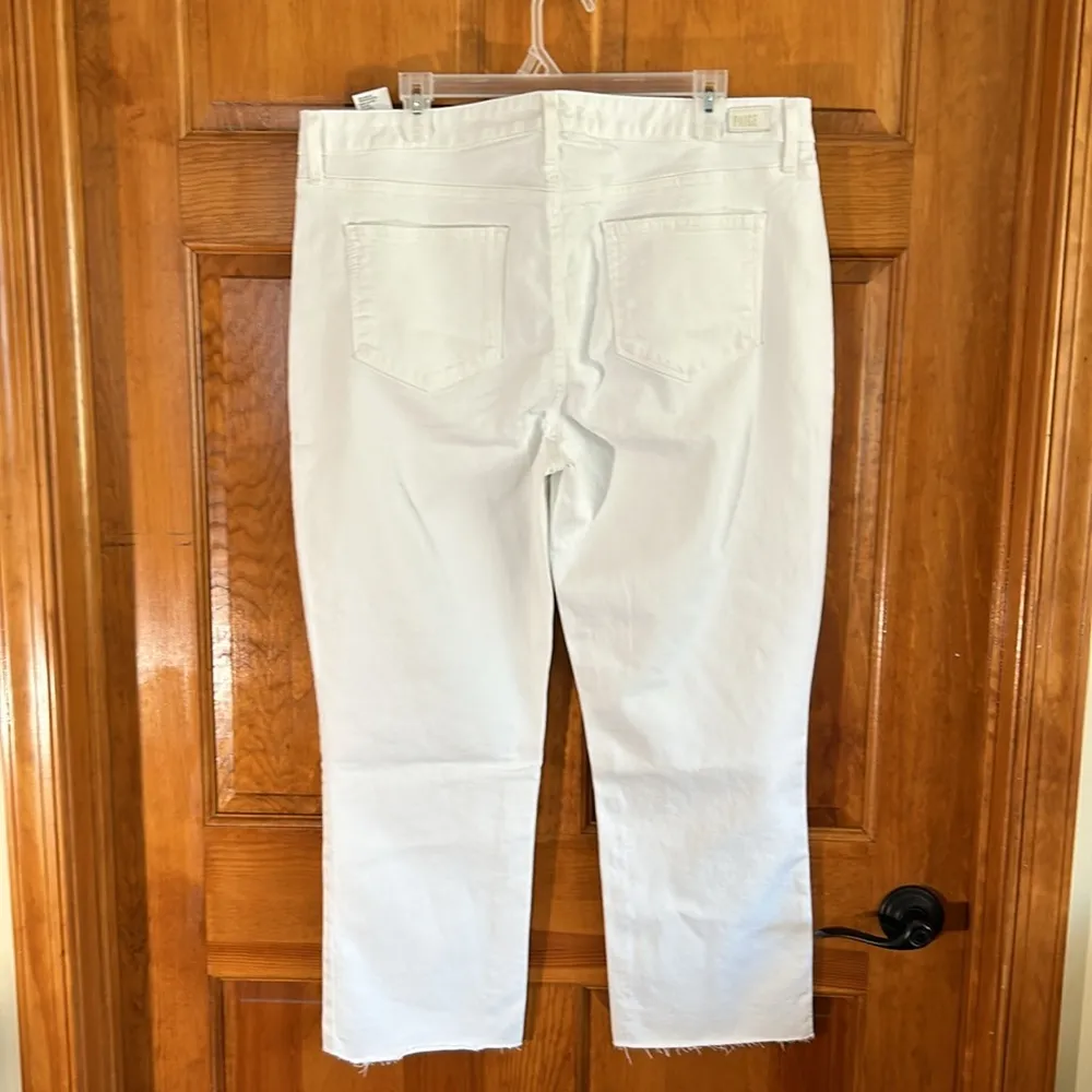 Page Women’s White Cindy Crop Jeans W/Raw Hem Size 34-NWT - Image 4