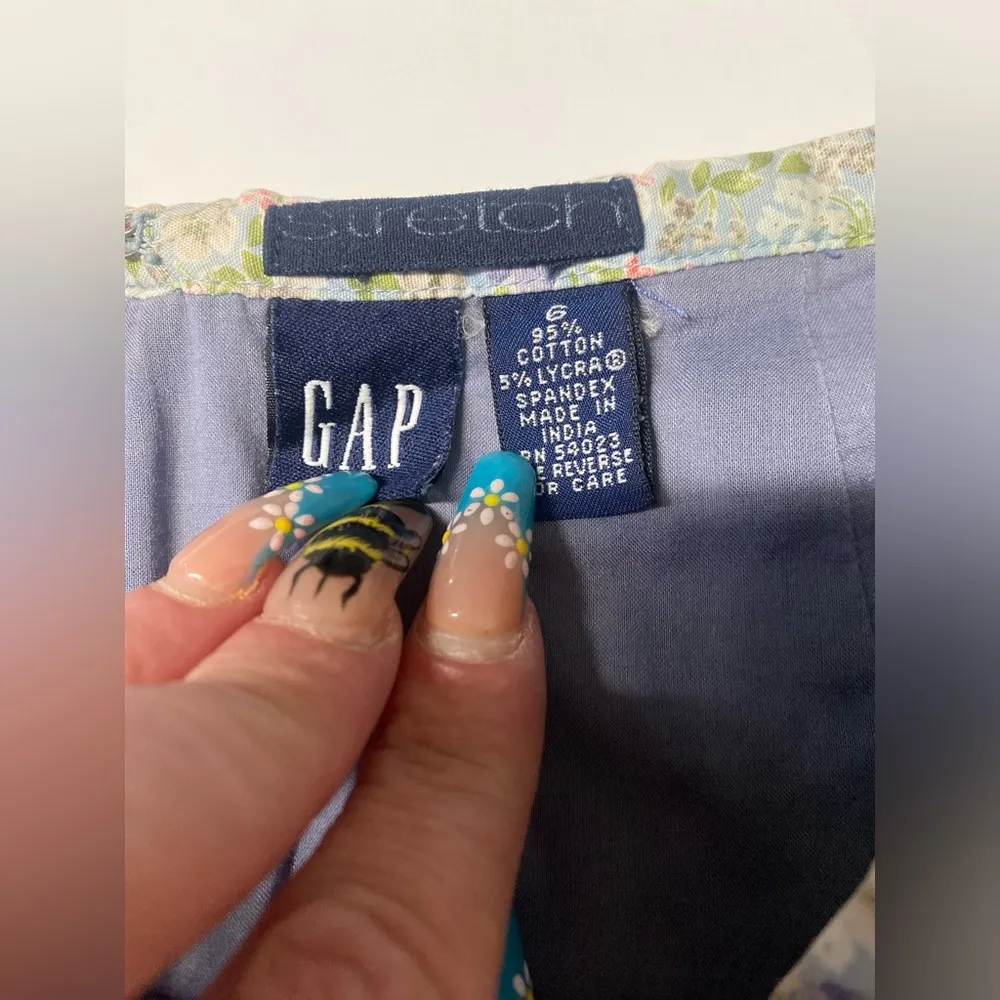 Vintage 90’s GAP pastel ditsy floral pencil skirt size/6 - Image 6