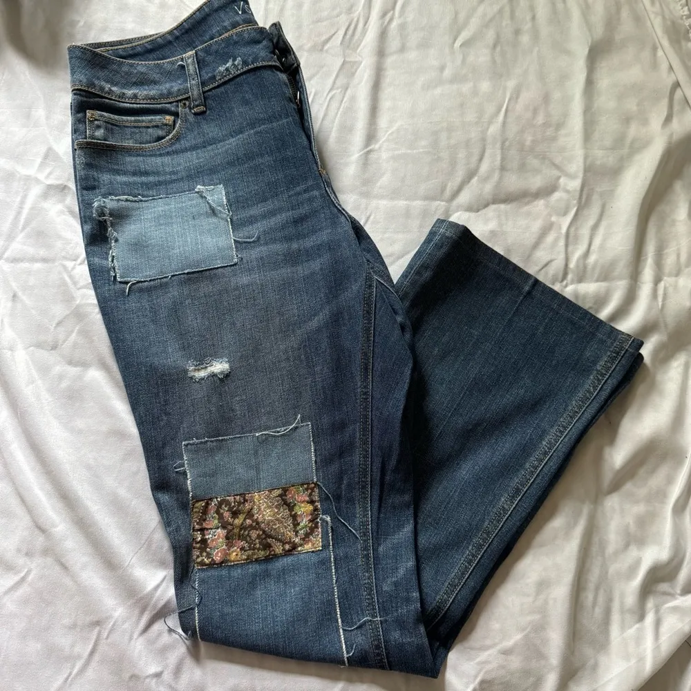 Vintage Deadstock LondonJean Victoria’s Secret Patched Hipster Jean Size 14 - Image 11