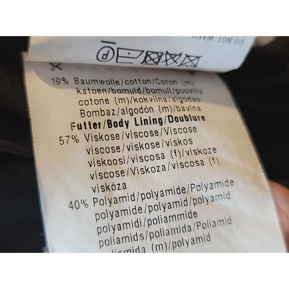 Basler 2 Piece Skirt Suit Womens 2X Black Cotton Long Sleeve Round Neck Full Zip - Image 5