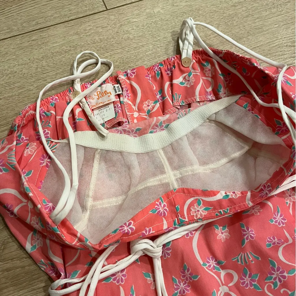 Lilly Pulitzer Vintage 80s “The Lilly” Made in USA Belted Shift Dress Size 12 - Image 4