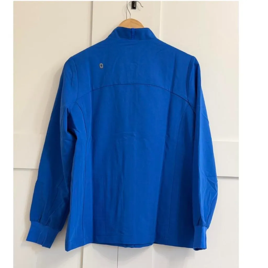 Figs Sebina Scrub Jacket in Royal Blue, Size Medium - Image 8