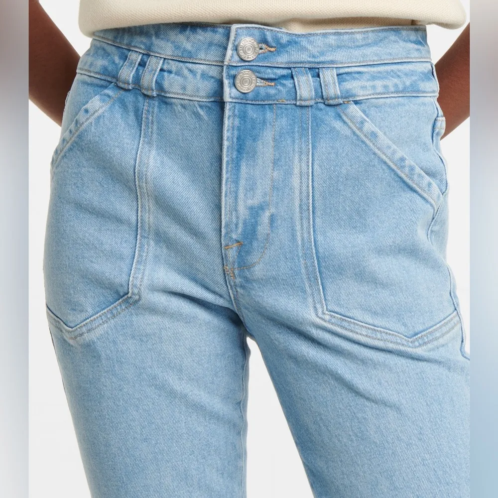 FRAME Double Button Pocket Mid Rise Flared Jeans Size 32 NEW - Image 5