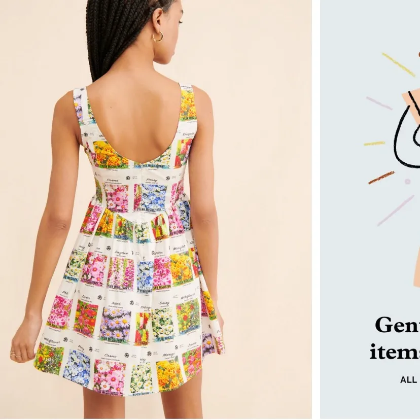 Tyler McGillivary Seed Packet Mini Dress free people fall cocktail casual M $240 Pink Size M - Image 3