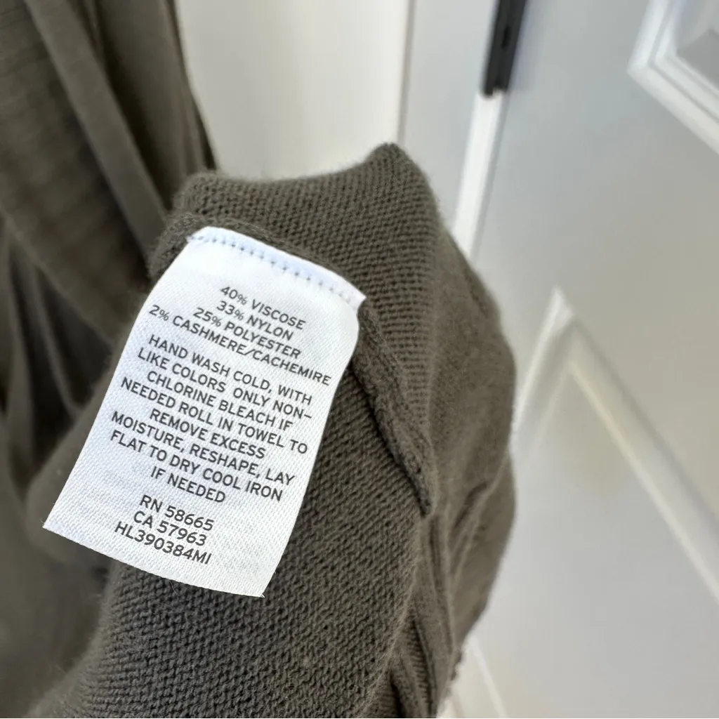 Chelsea28 Olive Open Front Oversized Cardigan Size Medium/Large - Image 11