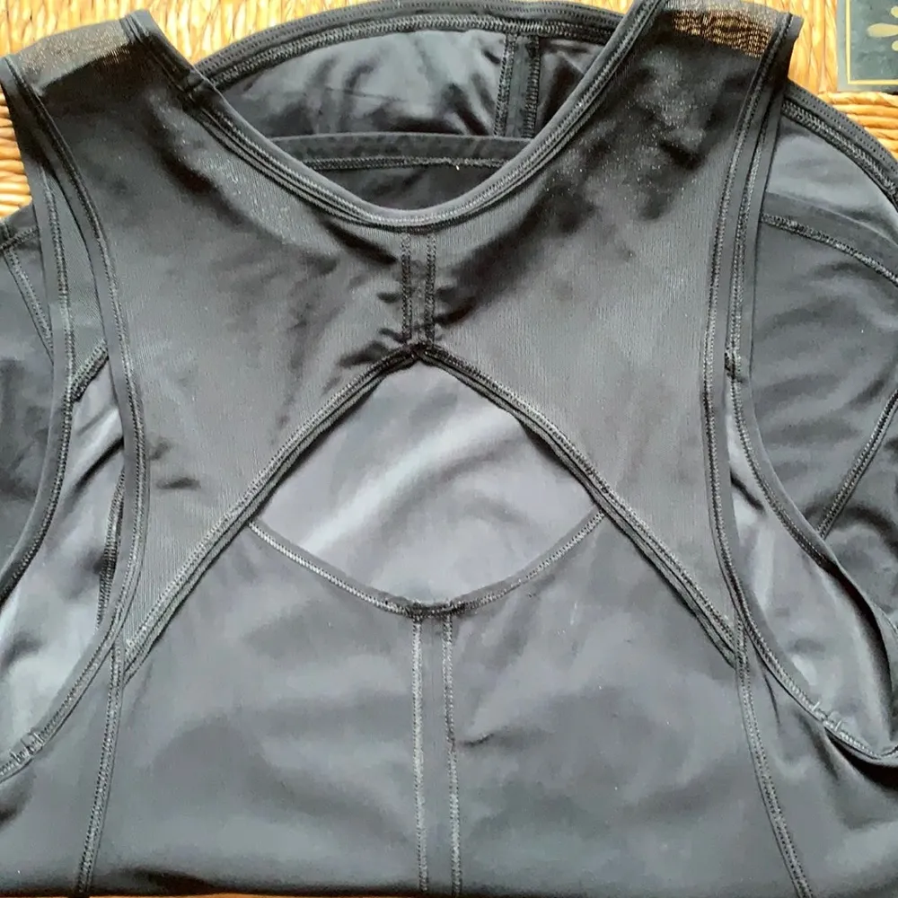 Lululemon black muscle tank. Very breathable, size 6. - Image 2