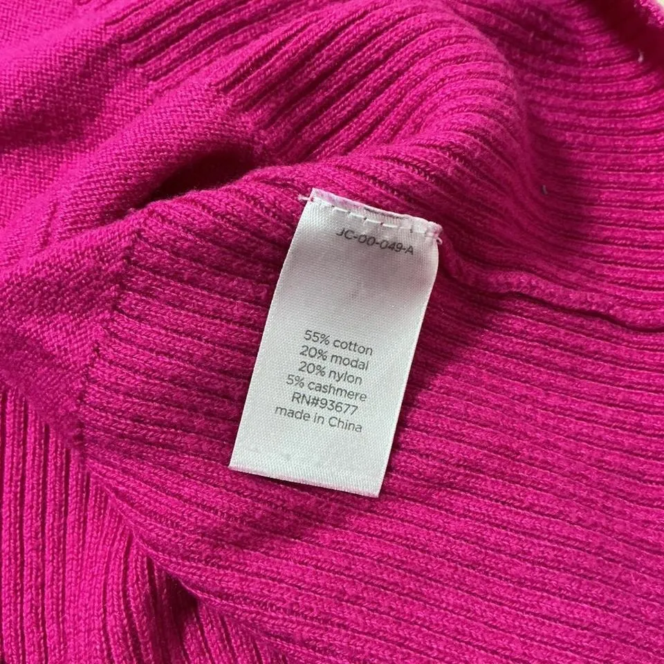 JCPenney Women's Pink Cashmere Blend Cardigan‎ Sweater Size L Size L - Image 6