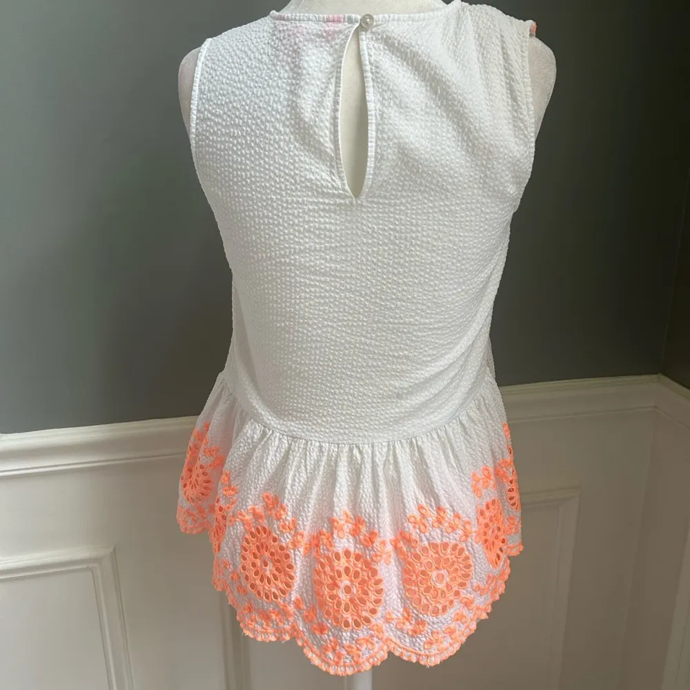 Lilly Pulitzer Lilliana seersucker peplum style top XXS - Image 4