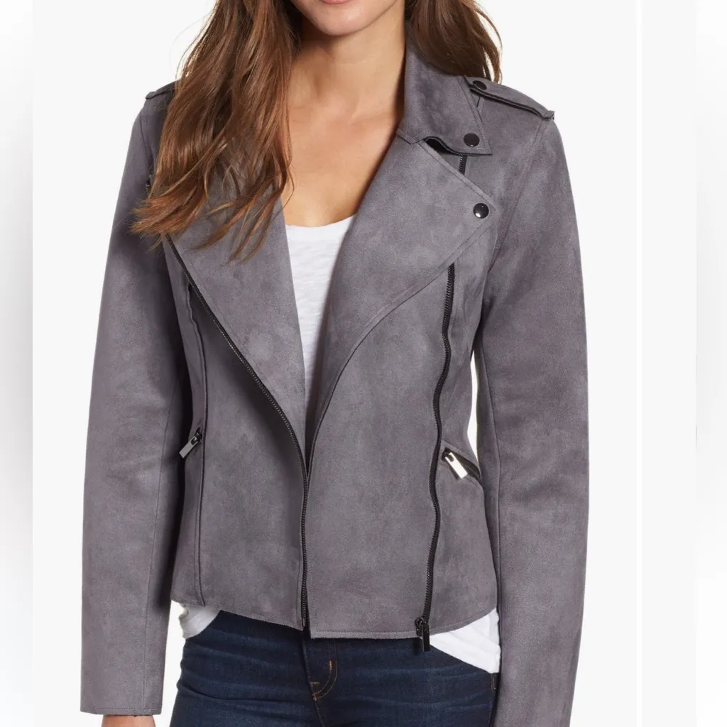 KUT from the Kloth Haddie Faux Suede
Gray Moto Jacket - Image 9