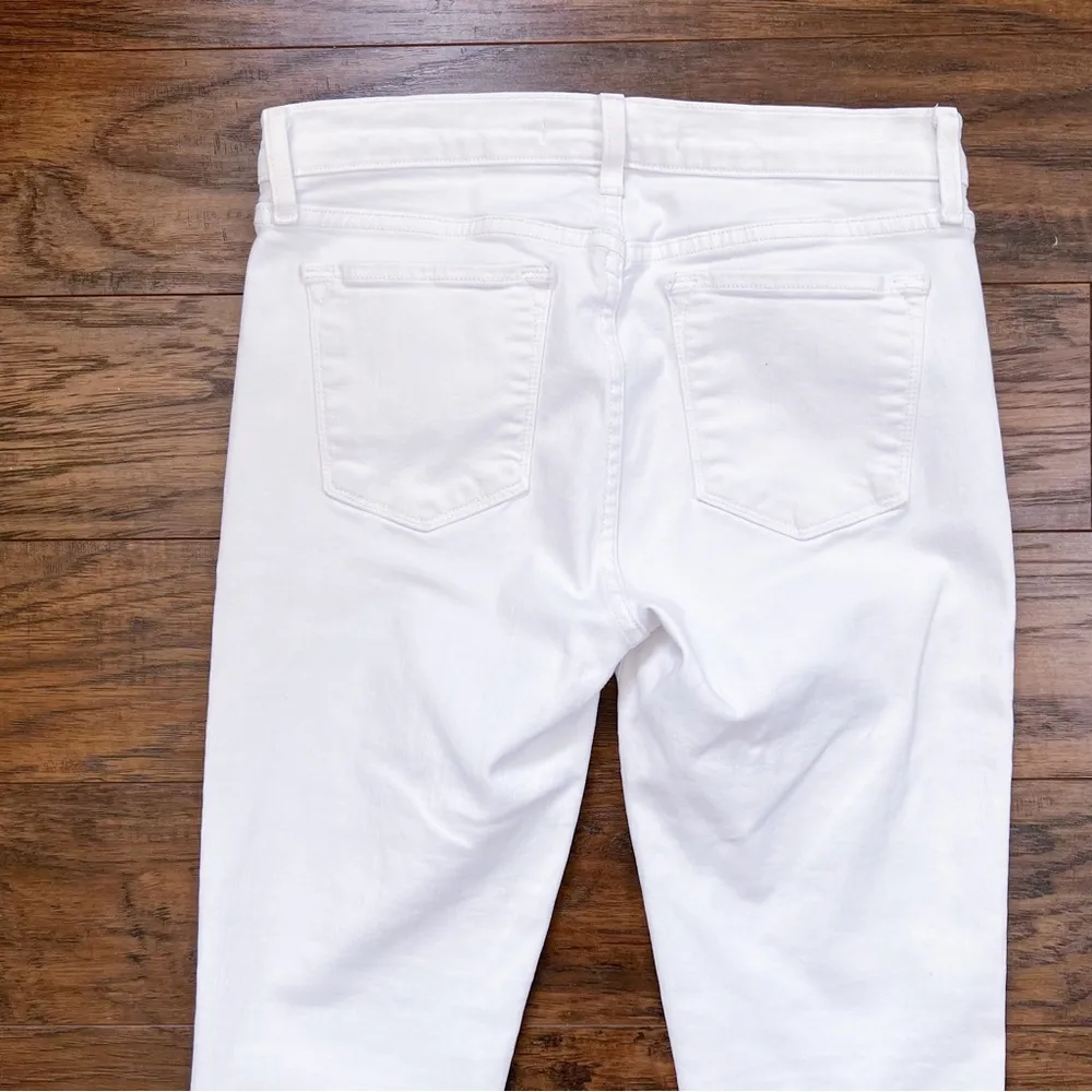 J Brand • Mid Rise Rail Skinny Jeans white Blanc denim stretch slim Anthro - Image 13