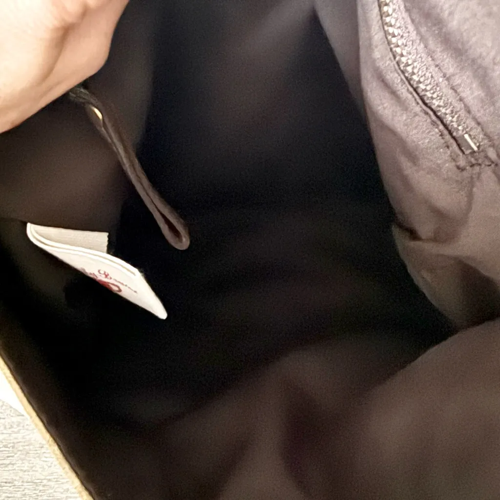 Lucky Brand Cotton Canvas Leather Backpack in Tan Pebble Print - Image 9