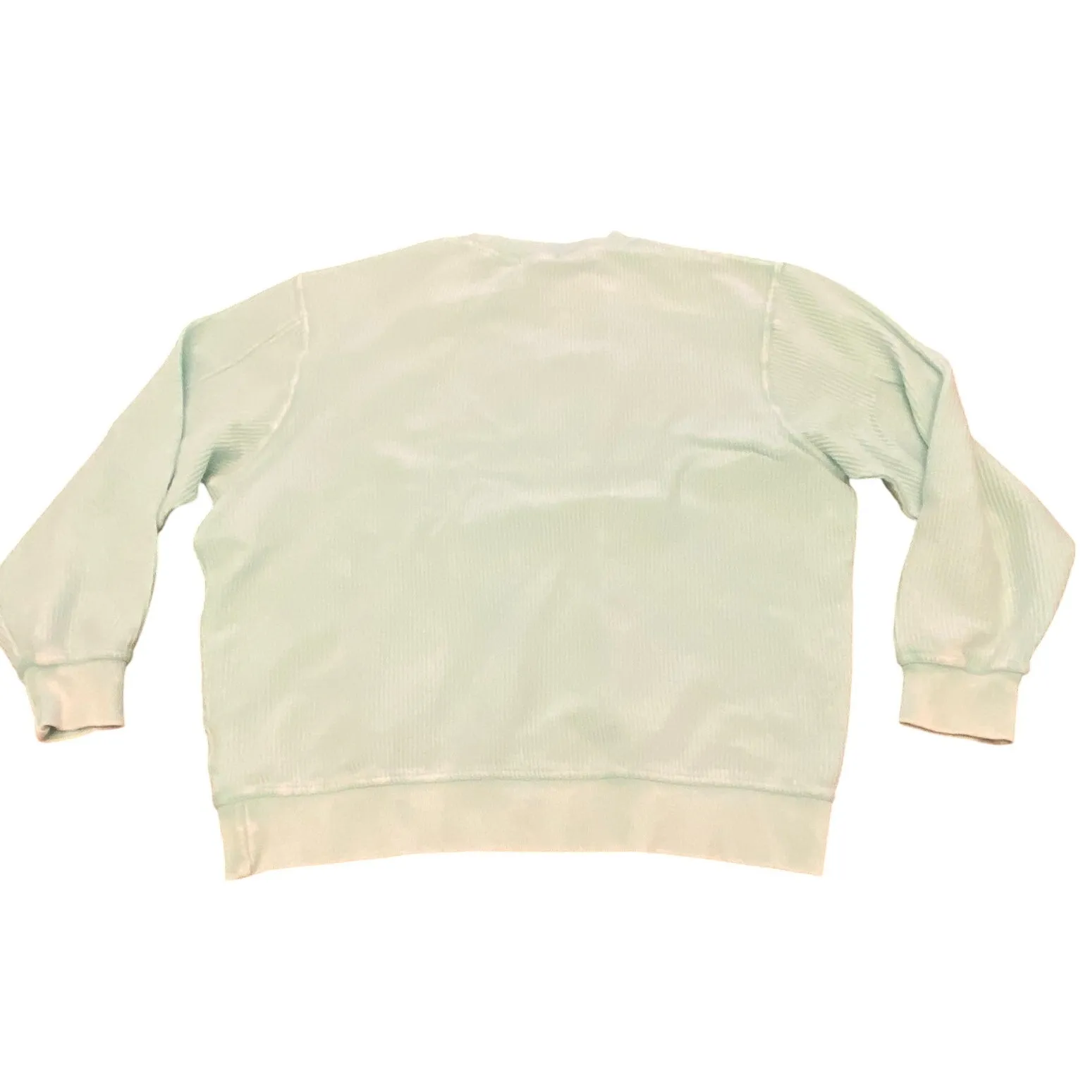 Pink Lily Mint Green Life Is Better at the Beach Ribbed Sweatshirt Coastal Cozy - Image 2
