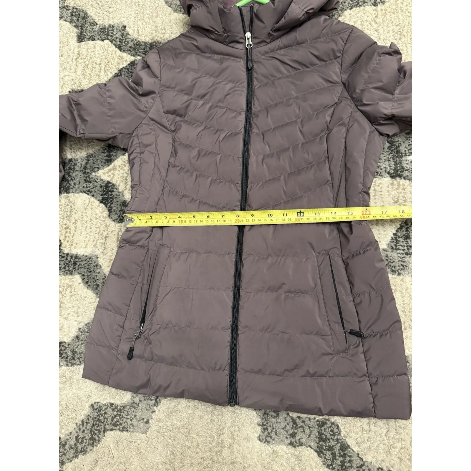 32 Degrees Heat‎ Womens Hooded Puffer Jacket 4 Way Stretch in Açaí Berry, S - Image 7