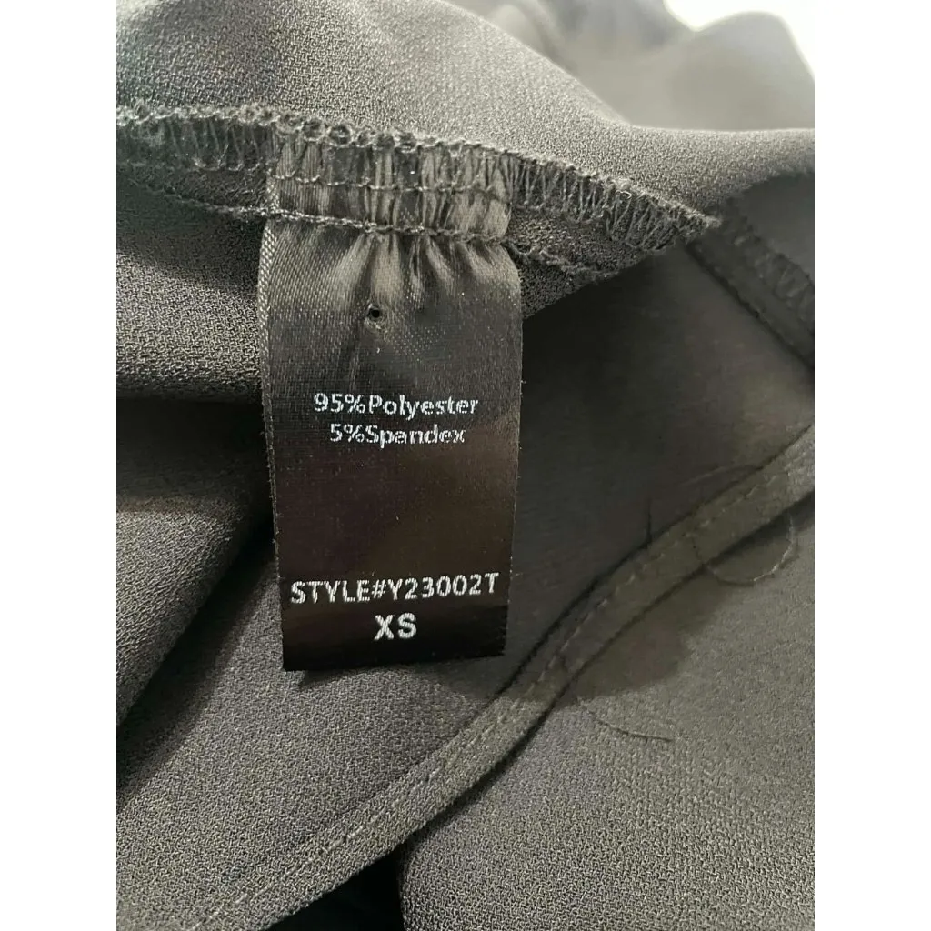 Tuckernuck Size XS  Black Crepe Callahan Shirt Dress  Pockets Collared - Image 12