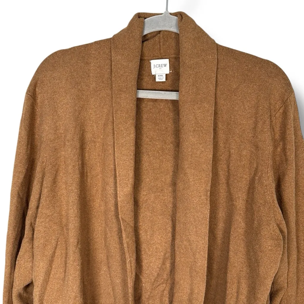 J. Crew Women's Chelsea Sweater Blazer Open Cardigan Heather Camel Sz XXL‎ - Image 6