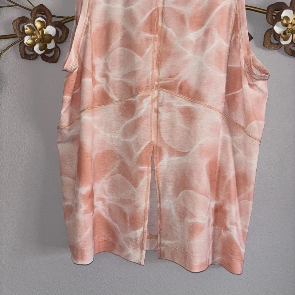 Calia Womens Peach White Split Back Muscle Tank Top Size Medium - Image 7