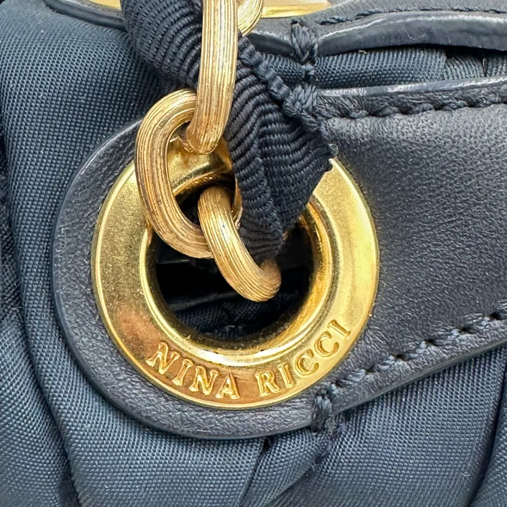 Nina Ricci Midnight Blue Braided Shoulder Bag - Image 6