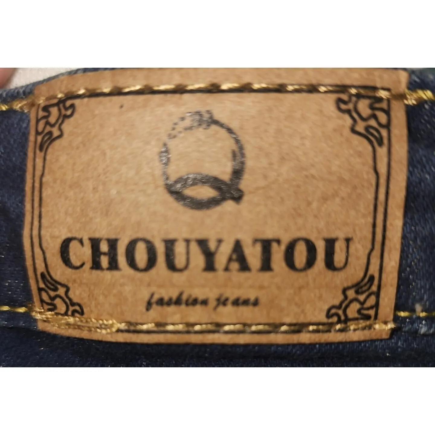 CHIC YATON Denim Skirt Dark‎ Wash Stretch Casual Classic XL Blue - Image 5