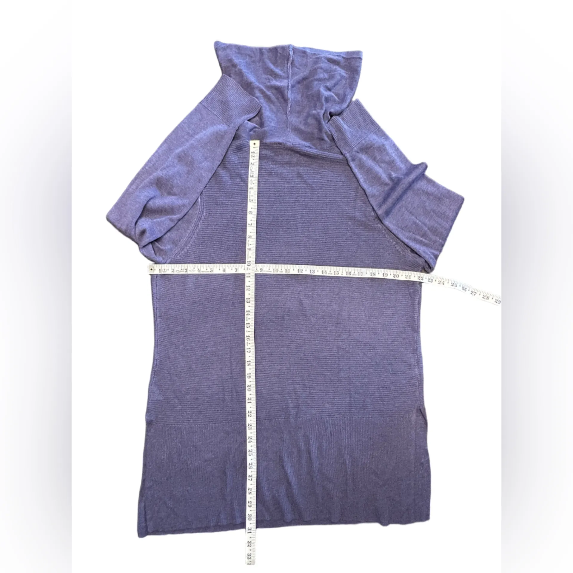 Adrienne Vittadini purple cowl neck tunic sweater casual sophisticated NWT XL - Image 6