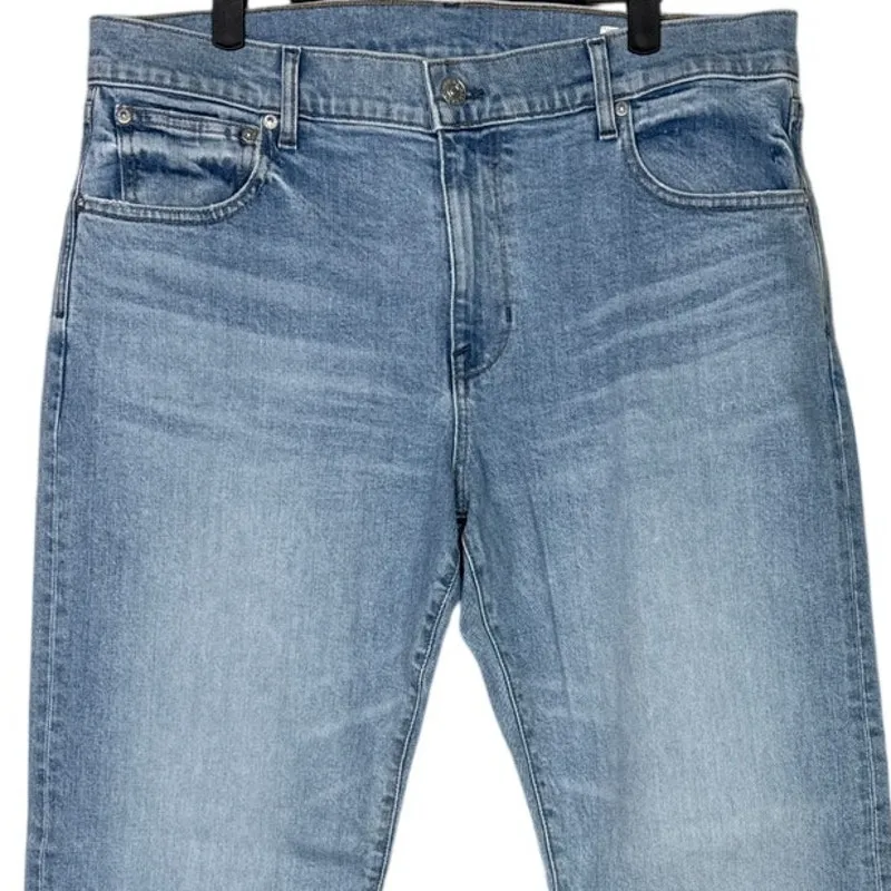 AYR The Stance Straight Leg Hi Rise Stretch Cropped Jean 32 Blue Loose Control - Image 2