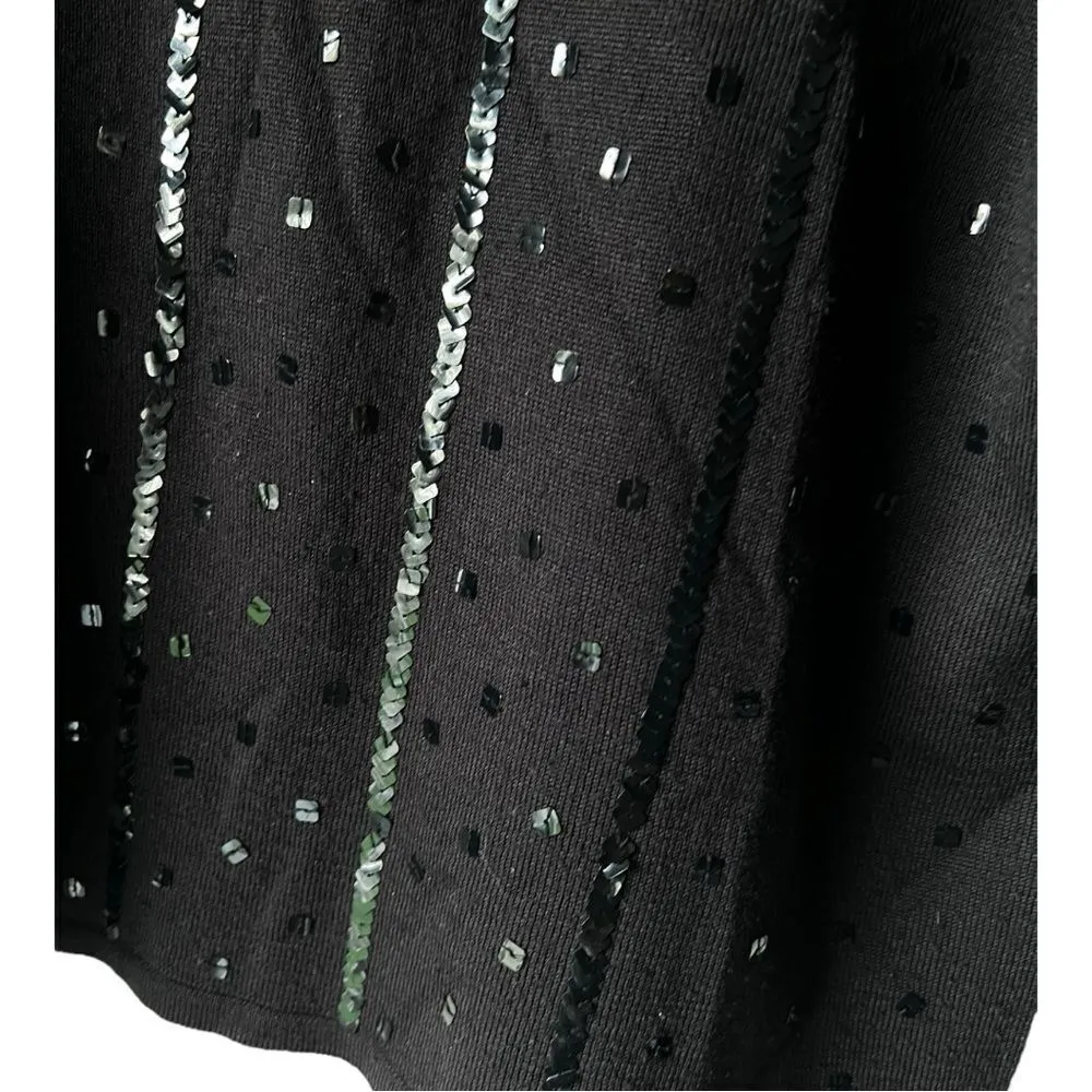 Women's Hillard & Hanson black short sleeve casual stretch vintage top size L. - Image 5