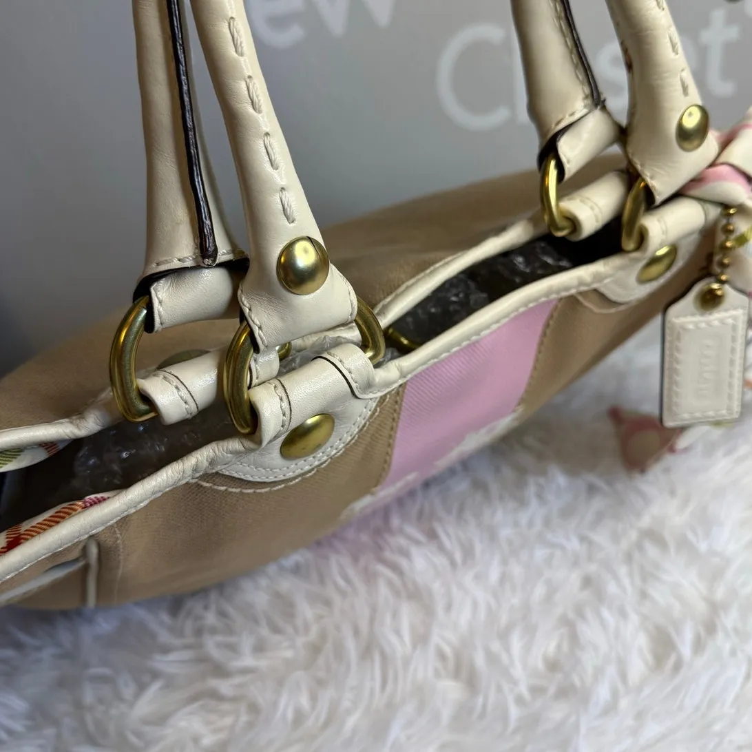 y2k COACH 2008 11791 Heritage Striped Tote Handbag - Image 8