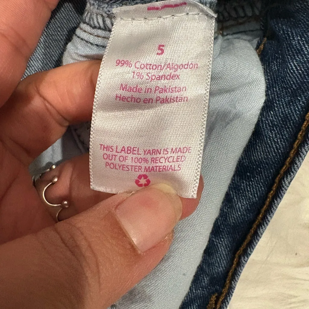 No Boundaries Dark Blue Denim Jeans Size 5 - Image 5