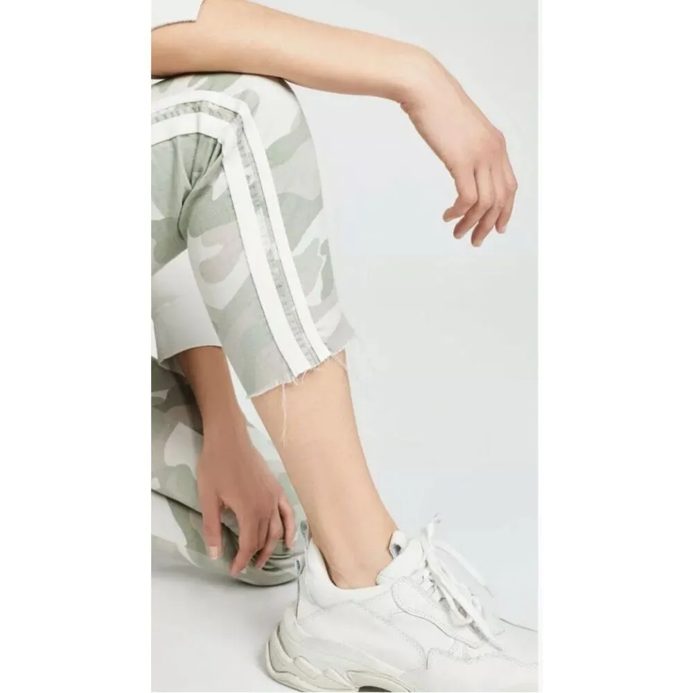 Mother Denim Shaker Chop Crop Fray Pant in Desert Camo Print Size 25‎ $218 Green - Image 5