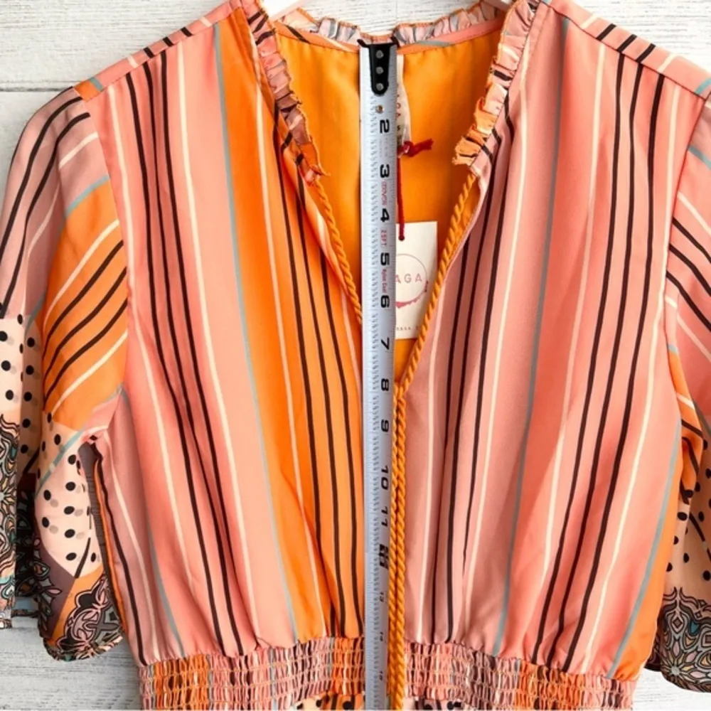 Raga Multi Print Flutter Sleeve A Line Dress - Image 12