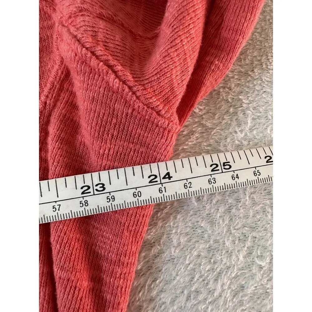 We the Free People Womens M Coral Don't Forget Me Top Button Sweatshirt Dolman - Image 7