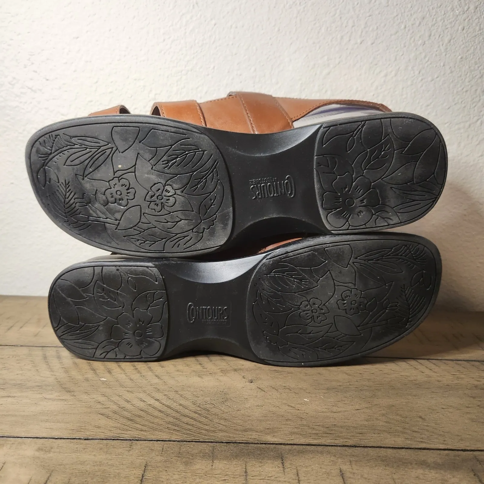 Contours by Softwalk Terry Leather Brown Comfort Sandals Women's Size‎ 10 - Image 7