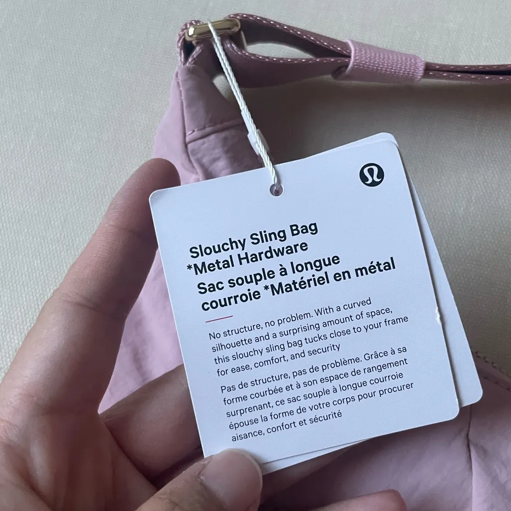 Lululemon Slouchy Sling Bag 6L *Metal Hardware - Pink Haze/Gold - Image 4