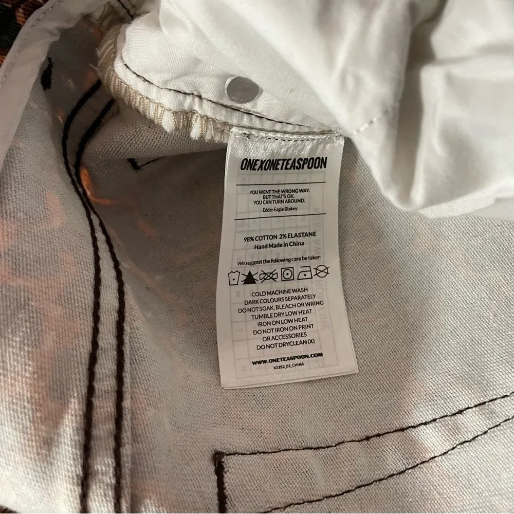 One x One Teaspoon Scallywags Brown/Black Leopard Print High Waist Jean NWT 26 - Image 4