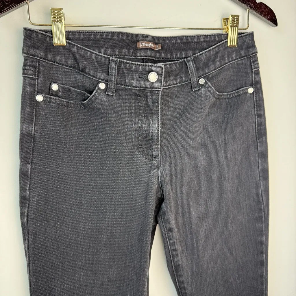 J.Mclaughlin Jeans Slim FIt Lexi Mid Rise Stretchy Black Gray Size 4 - Image 6